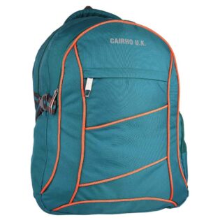 Cairho UK sea green color school bag, front angled view, model no 105