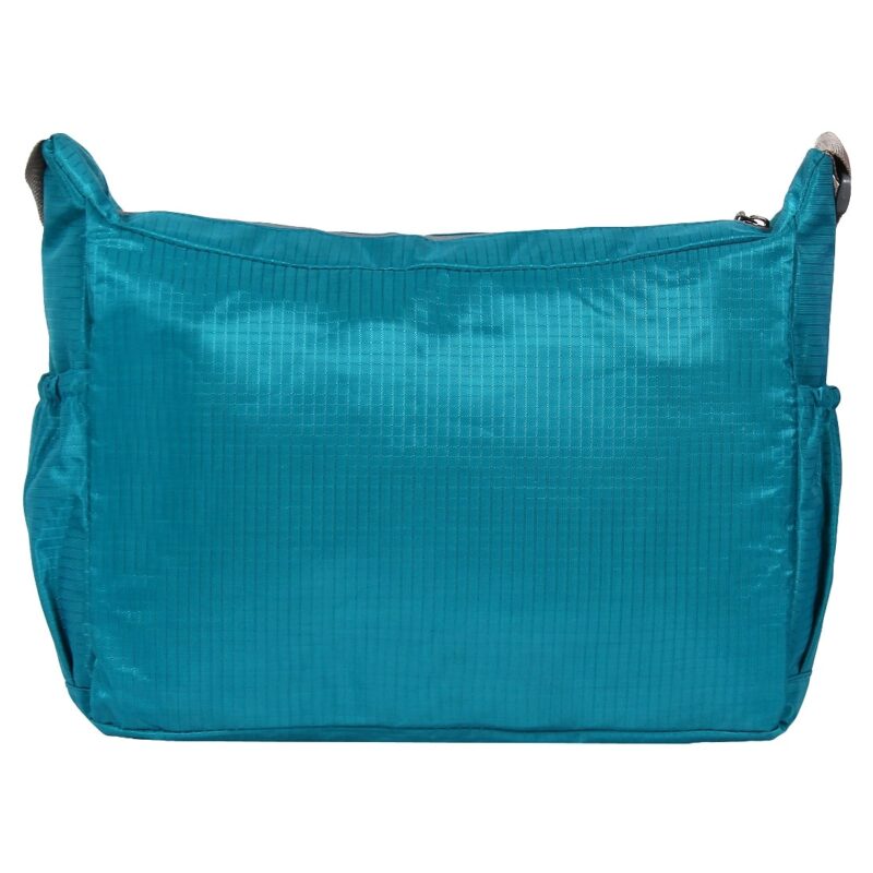Sea green sling bag made with polyester cloth, model no - 246, back view