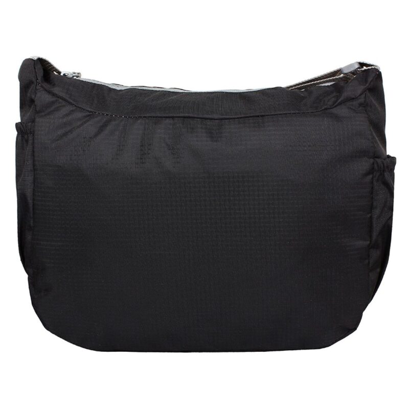 black sling bag made with polyester cloth, model no - 281, back view